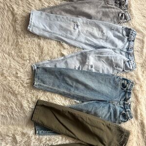Zara Five-Pair Jeans & Pants Bundle - Light Blue, Medium Blue, Gray, Olive